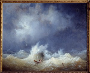 Ambroise Louis Garneray (1783-1857) 的沉船画作 19 世纪 布列斯特，Musee des Beaux Arts