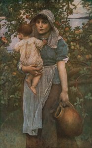 《年轻母亲》，c1887，c1930。