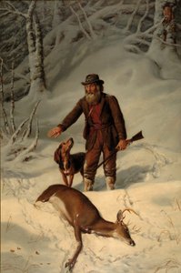 帕克船长，1881年仍在雪中狩猎