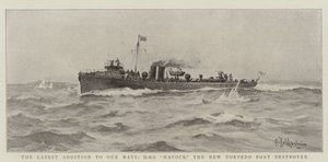 我们海军最新增加的HMS Havock，新型鱼雷艇驱逐舰