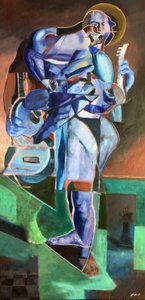 吉他手》，2021 年（油画）