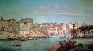 加斯帕尔-范-维特尔（1652或1653-1736）的《台伯河到里佩塔港》。