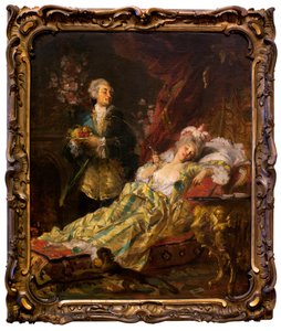 路易十五 (1710-1774) 和杜巴里夫人。 （珍妮贝库，被称为 de Cantigny 或 de Vaubernier