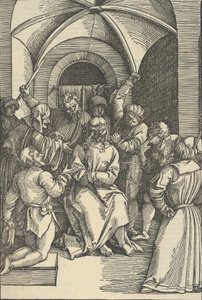 嘲笑基督，来自Speculum passionis domini nostri Ihesu Christi，1507。