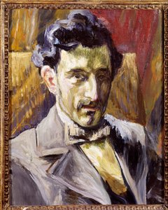 作曲家莫里斯·拉威尔 (Maurice Ravel) 的肖像 (1875-1937) 亨利·曼甘 (Henri Manguin) (1874-1949) 的绘画，1903 年周日。 0,43x034 米 巴黎，国家现代艺术博物馆
