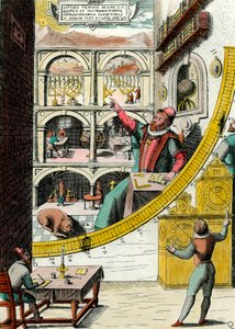 丹麦天文学家第谷-布拉赫（1546-1601）在他的天文台中的形象 雕刻自Johannes Blaeu（1598-1673）的《Atlas Major Ssive et cosmographia Blavania labore et sumptibus》。17世纪。巴黎，装饰艺术 作者 琼·布劳
