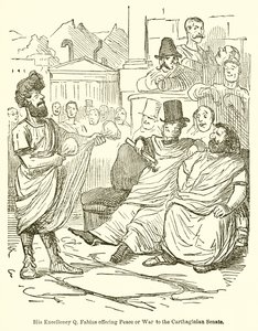 Q. Fabius阁下向迦太基参议院提供和平或战争