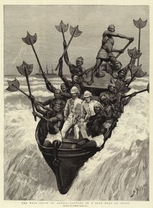 非洲西海岸，在阿克拉的冲浪船上降落