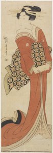 （拿着一卷纸的女人）