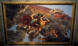 Fresco on ceiling of bedroom of Royal Apartment, Ducal Palace, Lucca, Tuscany, Italy Detail 作者 未知未知