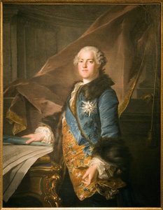 阿贝尔·弗朗索瓦·泊松 (Abel Francois Poisson) 肖像，马里尼侯爵 (1727-1781)，国王建筑总监，路易斯·托克 (Louis Tocque)（1696-1772）画布油画。 摄影，KIM Youngtae，巴黎，卡纳瓦雷博物馆。