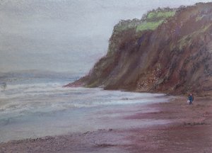 沙敦·德文郡（Shaldon S - Devon）的悬崖，2020年（柔和） 作者 玛戈斯塔基