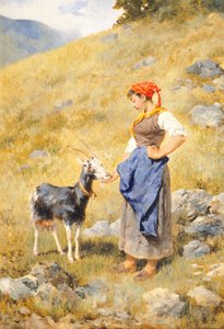 《牧羊女》，尼科洛·坎尼奇 (1846-1906) 作