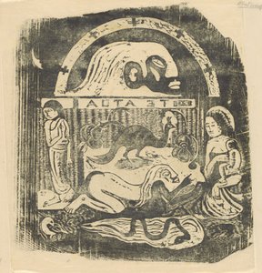 Te Atua The Gods Small Plate [recto], in or after 1895. 作者 保罗·高更
