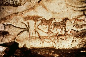来自阿尔塔米拉洞穴的马和鹿，公元前15000年（洞穴壁画）