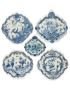 17世纪末-18世纪初（荷兰语）代尔夫特chinoiseries形菱形斑块