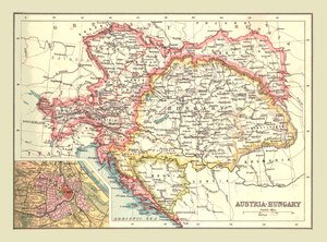 奥匈帝国地图，1902年。