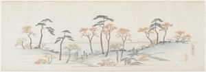 在Kaianji寺的色的叶子，1837-1844