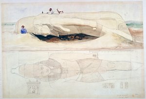 拉美西斯二世巨像，孟菲斯，1845年