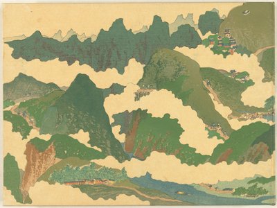 黄河部分 Koga no maki（物体上的标题） 作者 冈田诚次郎