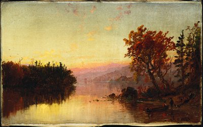 暮光之城的格林伍德湖，1873年 作者 贾斯珀·弗朗西斯·克罗普西
