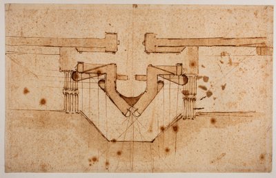 大门加固工程，16 世纪（图纸） 作者 米开朗基罗（Michelangelo Buonarroti）