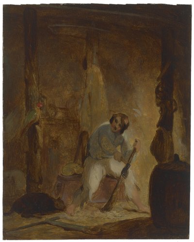 在他的洞穴中，c。 1856年 作者 托马斯·萨利