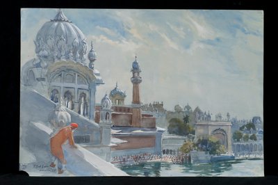 The Refectory，Golden Temple，Amritsar，2012（wc on paper） 作者 蒂姆·斯科特·博尔顿